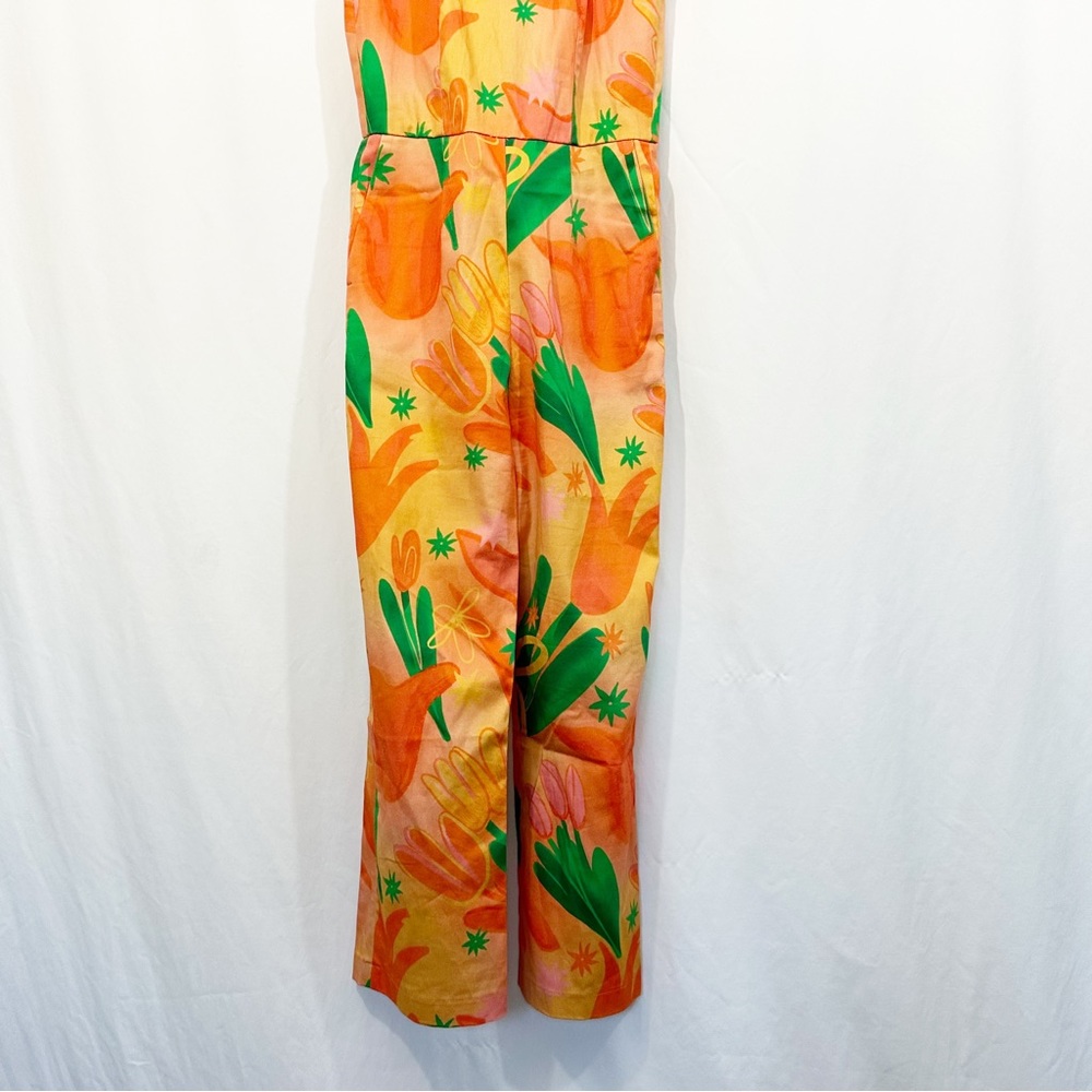 Aniela Parys Guava Tie Strap Jumpsuit in Aurora Floral Print - Picture 6 of 12